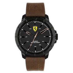 Đồng Hồ Nam Ferrari Scuderia Men's 0830902 Forza Evo 45mm Quartz Watch Màu Đen Nâu - Duy Hoang