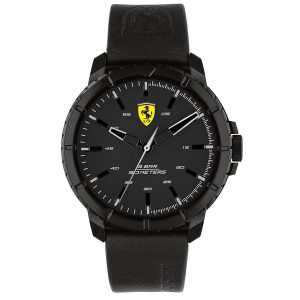 Đồng Hồ Nam Ferrari Scuderia Men's Forza Evo Quartz Black Leather Strap Watch NIB 0830901 Màu Đen - Duy Hoang
