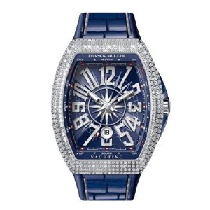Đồng Hồ Nam Franck Muller V41 Steel Diamond Yachting Blue Màu Xanh Lam - Duy Hoang