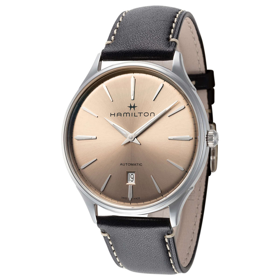 Đồng Hồ Nam Hamilton Jazzmaster Thinline Automatic Watch H38525721 Màu Đen Nâu - Duy Hoang
