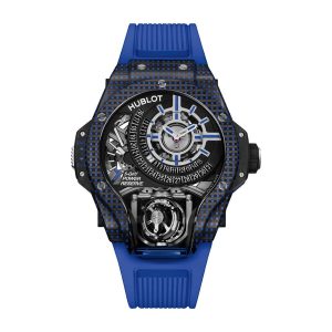 Đồng Hồ Nam Hublot MP-09 Tourbillon Bi-Axis Blue 3D Carbon Watch 909.QDB.1120.RX Màu Xanh Blue - Duy Hoang