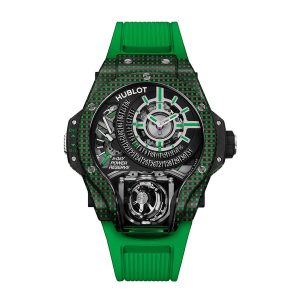 Đồng Hồ Nam Hublot MP-09 Tourbillon BI-Axis Green 3D Carbon Watch 909.QDG.1120.RX Màu Xanh Green - Duy Hoang