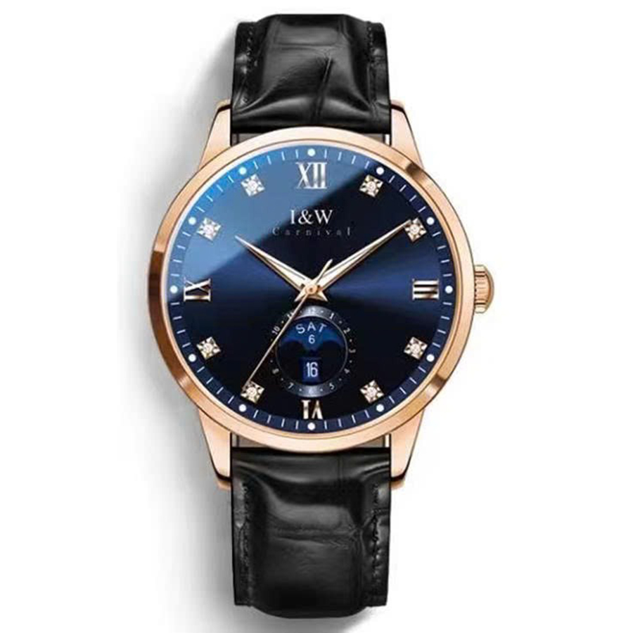 Đồng Hồ Nam I&W Carnival 55831G-D1 Automatic Màu Đen Xanh - Duy Hoang