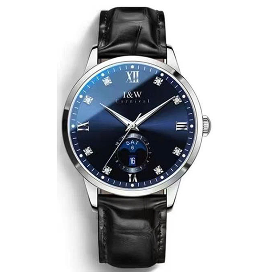 Đồng Hồ Nam I&W Carnival 55831G-D2 Automatic Màu Xanh Bạc - Duy Hoang