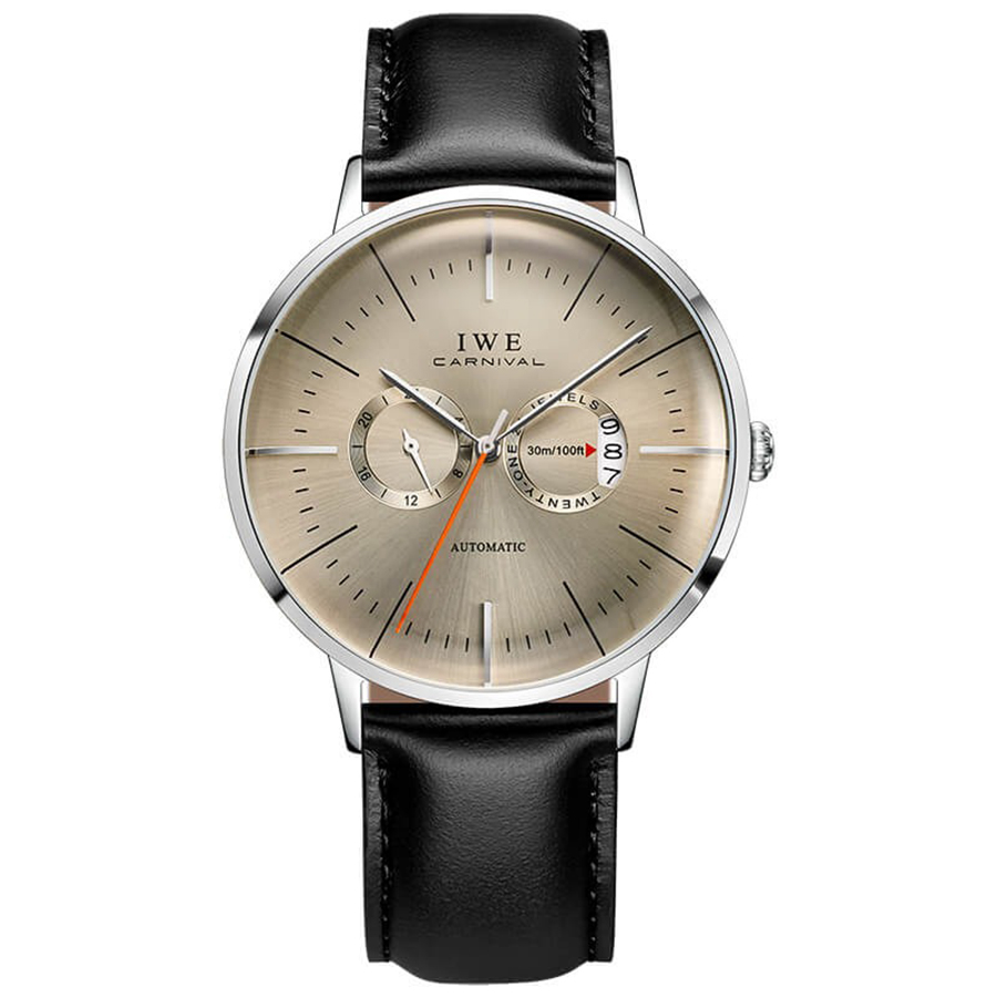 Đồng Hồ Nam I&W Carnival 8053G-D4 Màu Đen Be - Duy Hoang