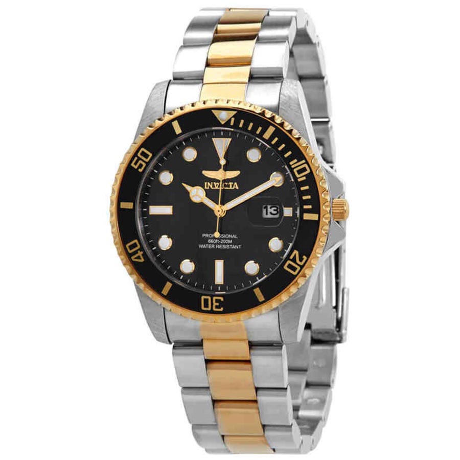 Đồng Hồ Nam Invicta Pro Diver Quartz Black Dial Two-Tone Men Watch 33269 Màu Vàng Đen - Duy Hoang