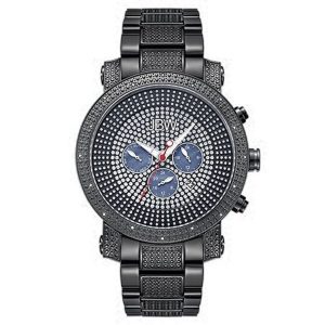 Đồng Hồ Nam JBW Victor Black Crystal Embedded Chronograph Dial Watch JB-8102-G Màu Đen - Duy Hoang