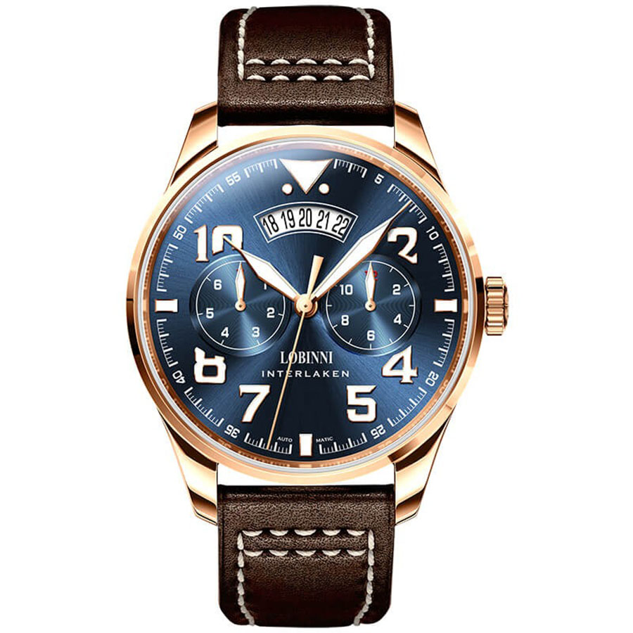 Đồng Hồ Nam Lobinni LB16051G-D2 Màu Xanh Navy - Duy Hoang