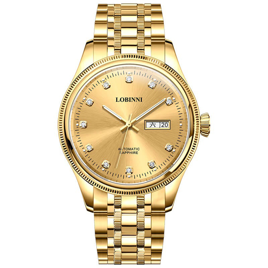 Đồng Hồ Nam Lobinni LB9020G-T1 Màu Vàng Gold - Duy Hoang