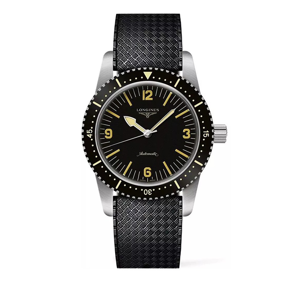 Đồng Hồ Nam Longines Heritage Skin Diver 42mm L2.822.4.56.9 (L28224569) Màu Đen - Duy Hoang