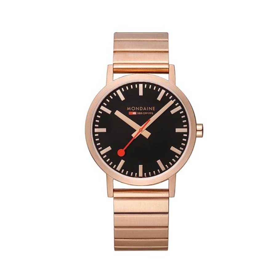 Đồng Hồ Nam Mondaine Classic Rose Golden Watch A660.30360.16SBR - 40mm Màu Vàng Hồng - Duy Hoang