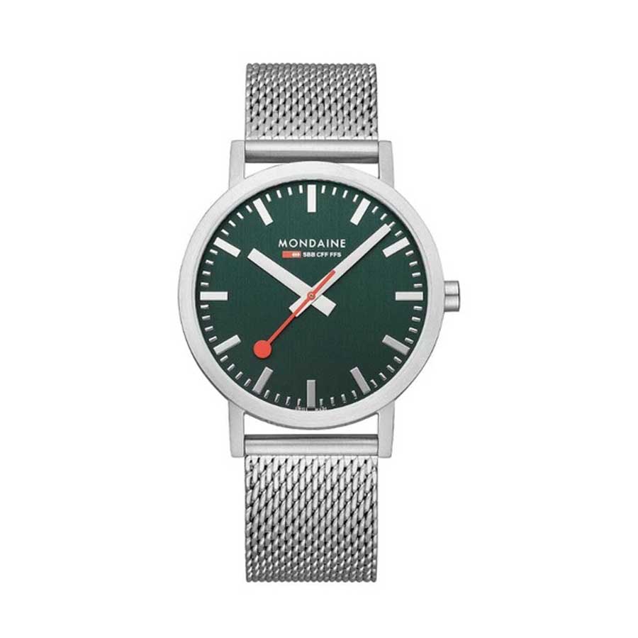 Đồng Hồ Nam Mondaine Classic Stainless Steel Green Watch A660.30360.60SBJ - 40mm Màu Xanh Xám - Duy Hoang