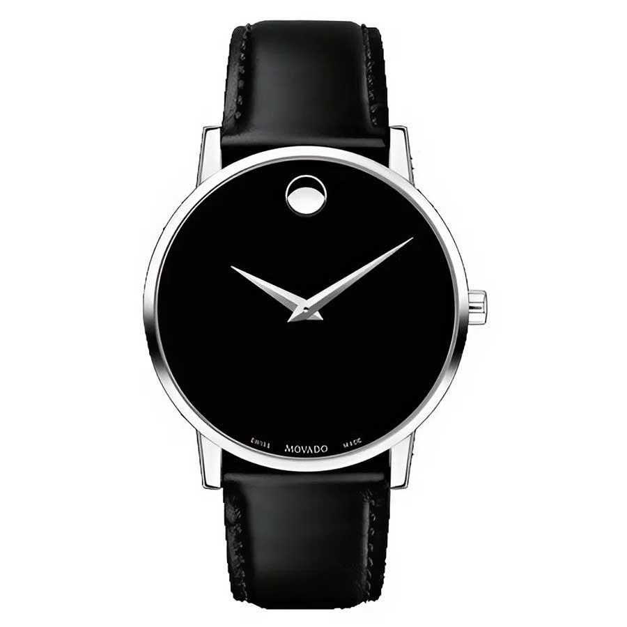 Đồng Hồ Nam Movado Quartz Watch With Black Leather 0607312 Màu Đen - Duy Hoang