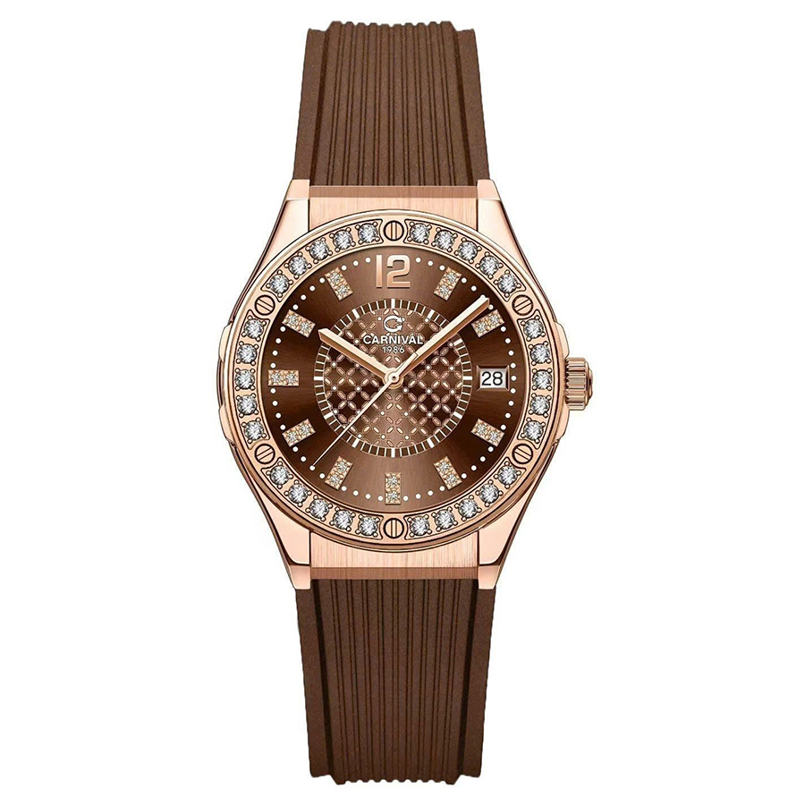 Đồng Hồ Nữ Carnival Fusion Quartz 8173L2-VH-DCS-N (8173L2) Màu Nâu/ Vàng Hồng - Duy Hoang