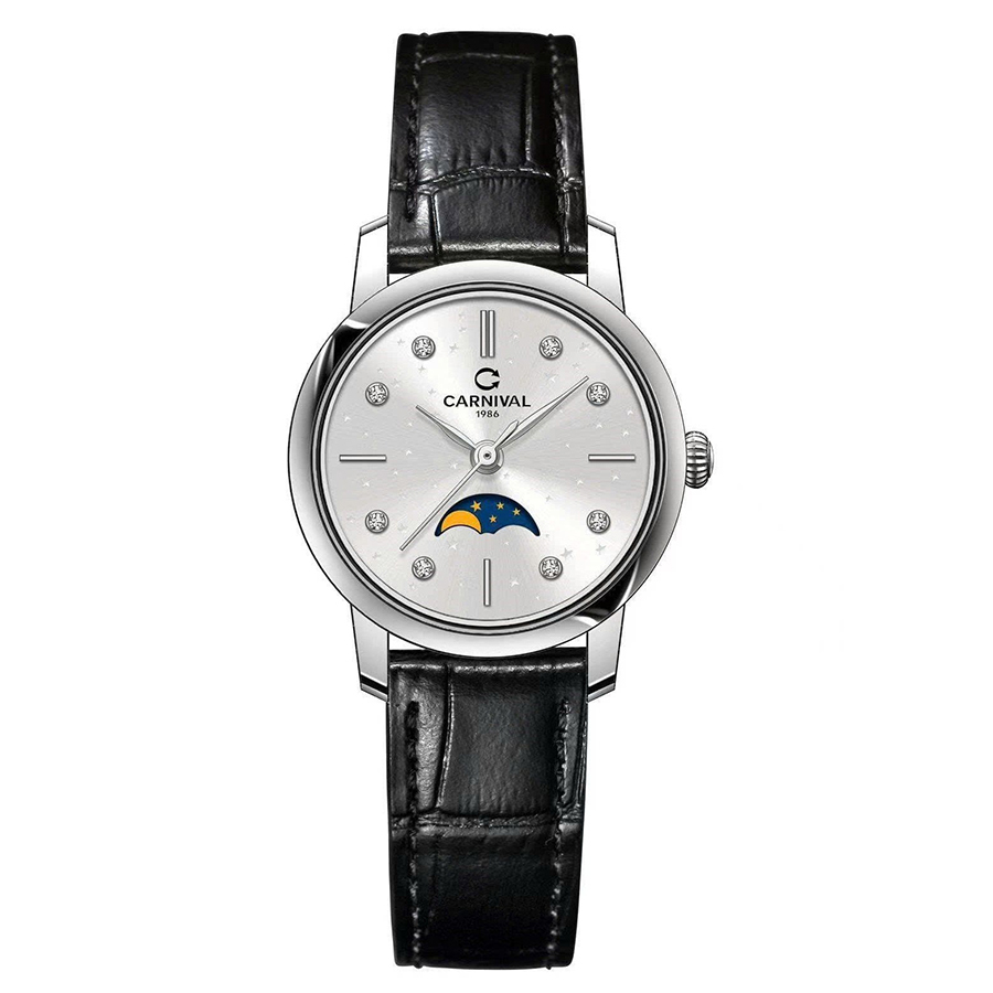 Đồng Hồ Nữ Carnival Quartz 8193L-VT-DD-T (8193L) Màu Đen - Bạc - Duy Hoang