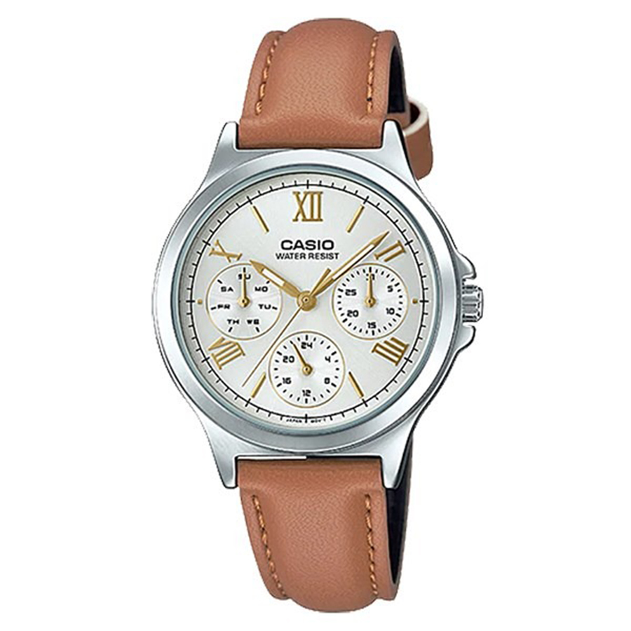Đồng Hồ Nữ Casio LTP-V300L-7A2UDF Màu Nâu Trắng - Duy Hoang