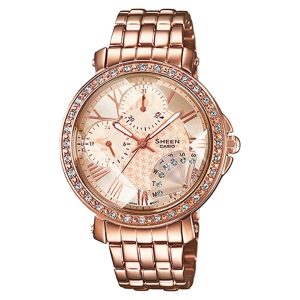 Đồng Hồ Nữ Casio Sheen Quartz SHN-3011PG-9A Women Watch Màu Vàng Hồng - Duy Hoang