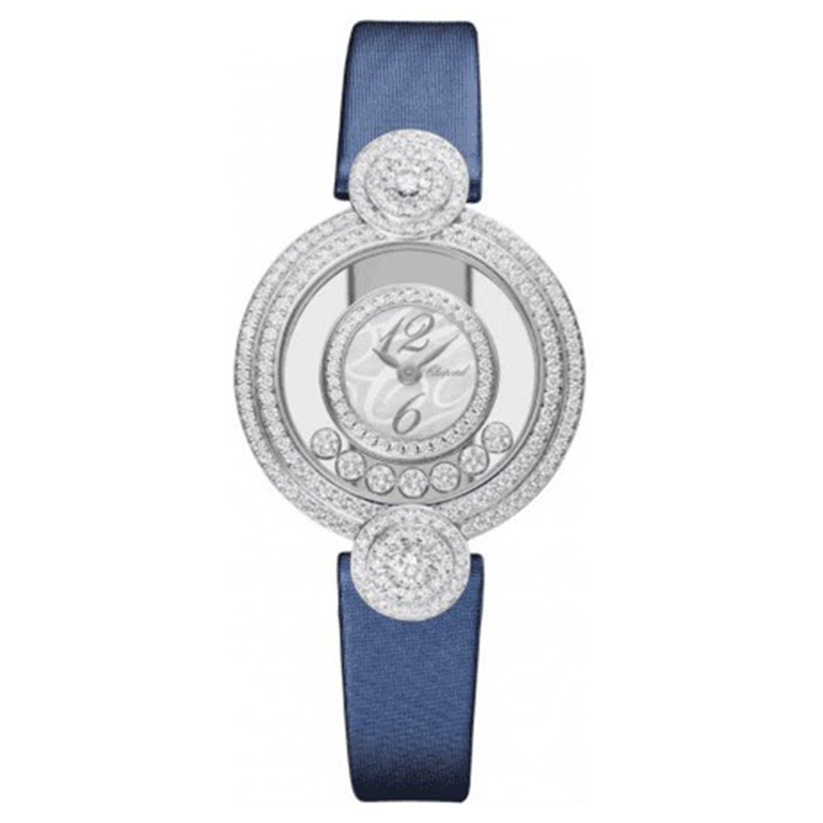Đồng Hồ Nữ Chopard 209341-1001 Happy Diamonds 18K 29.40mm Màu Xanh Trắng - Duy Hoang
