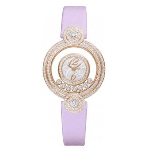 Đồng Hồ Nữ Chopard Happy Diamonds 209341-5001 18K 30mm Màu Tím / Vàng Hồng - Duy Hoang