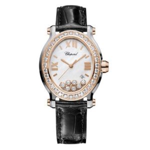 Đồng Hồ Nữ Chopard Happy Sport White Mother Of Pearl 275322-5002 Màu Vàng Hồng - Duy Hoang