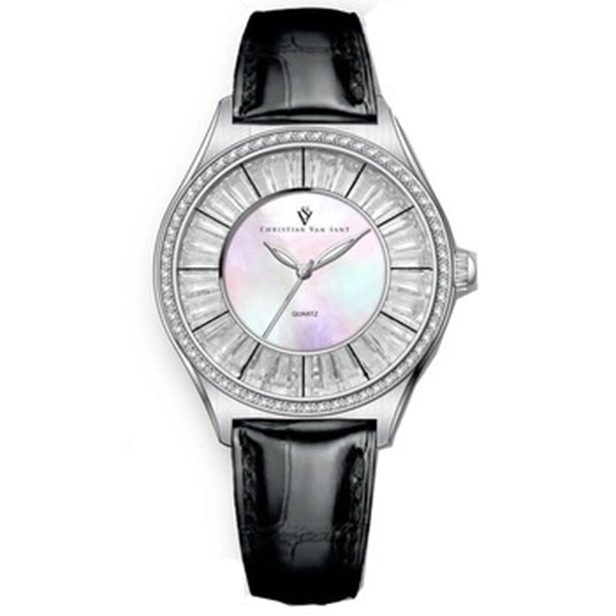 Đồng Hồ Nữ Christian Van Sant Quartz Luna CV3200 Màu Đen Trắng - Duy Hoang