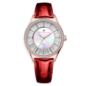Đồng Hồ Nữ Christian Van Sant Women's Luna Mother Of Pearl Dial Watch CV3208 Màu Đỏ - Duy Hoang