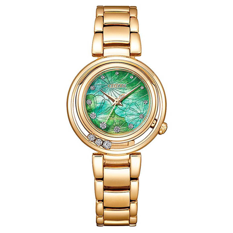 Đồng Hồ Nữ Citizen Eco-Drive EM1113-82Y Màu Xanh/ Vàng Hồng - Duy Hoang