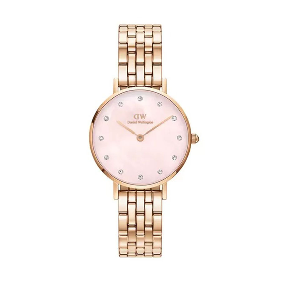 Đồng Hồ Nữ Daniel Wellington 5 Link Petite Lumine 28mm DW00100617 Màu Vàng Hồng - Duy Hoang