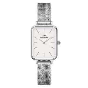 Đồng Hồ Nữ Daniel Wellington DW00100438 20x26mm Quadro Pressed Sterling S White Màu Bạc Trắng - Duy Hoang
