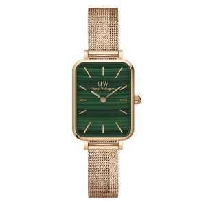 Đồng Hồ Nữ Daniel Wellington Quadro Pressed Melrose 20x26mm DW00100437 Màu Xanh/ Vàng Hồng - Duy Hoang