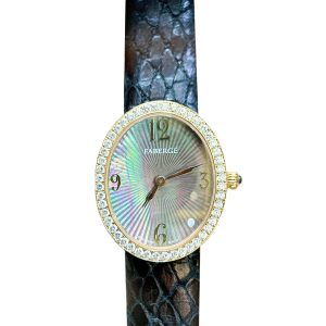 Đồng Hồ Nữ Fabergé Anastasia Quartz Diamond Màu Đen Vàng - Duy Hoang