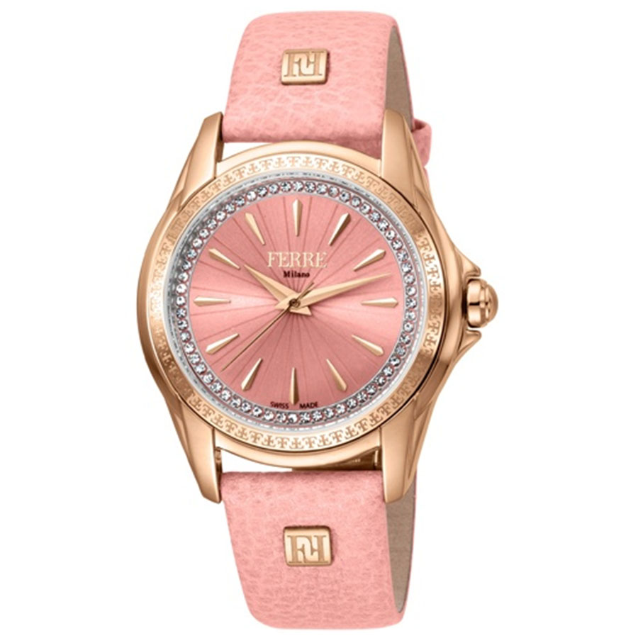 Đồng Hồ Nữ Ferre Milano FM1L119L0031 Leather Ladies Watch Màu Hồng - Duy Hoang