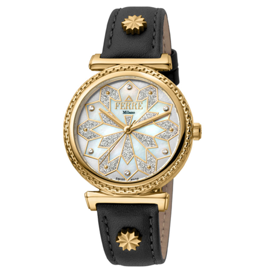 Đồng Hồ Nữ Ferre Milano FM1L140L0031 Black Leather Ladies Watch Màu Đen - Duy Hoang