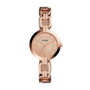 Đồng Hồ Nữ Fossil Fossil Quartz BQ3206 Kerrigan Three-Hand Rose Gold Màu Vàng Hồng - Duy Hoang