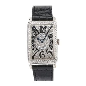 Đồng Hồ Nữ Franck Muller 952QZ Custom Full Diamond Màu Đen Bạc - Duy Hoang
