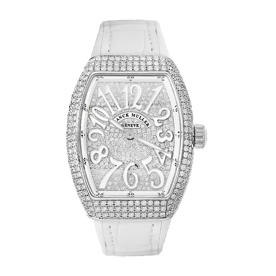 Đồng Hồ Nữ Franck Muller V32 Custom Diamond Màu Trắng Bạc - Duy Hoang