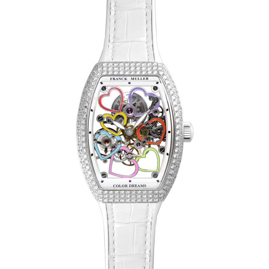 Đồng Hồ Nữ Franck Muller V32 Skeleton Diamond Flower White Màu Trắng - Duy Hoang