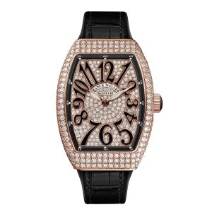 Đồng Hồ Nữ Franck Muller Vanguard V32 Rose Gold Diamond Black Màu Đen - Duy Hoang