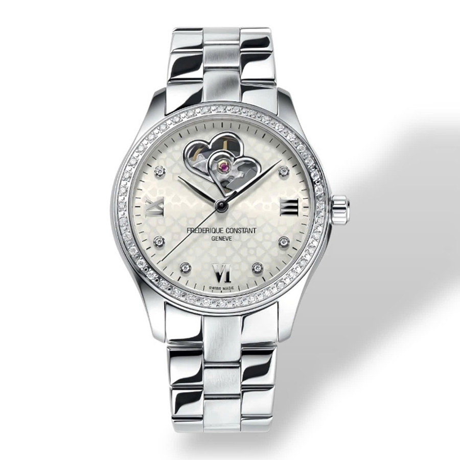 Đồng Hồ Nữ Frederique Constant Double Heart Beat FC-310WDHB3BD6B Màu Bạc - Duy Hoang