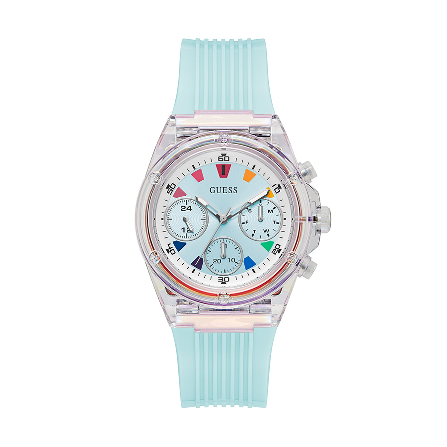 Đồng Hồ Nữ Guess Clear Tone Case Quartz GW0438L8 Màu Xanh Pastel - Duy Hoang