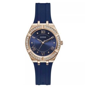 Đồng Hồ Nữ Guess Quartz Gold Tone GW0034L4 Màu Vàng - Xanh - Duy Hoang