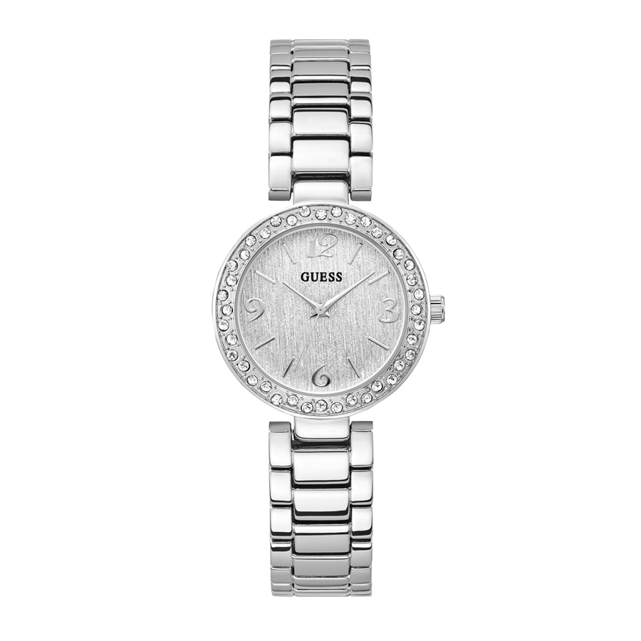 Đồng Hồ Nữ Guess Rhinestone Silver-Tone Analog Watch Màu Bạc - Duy Hoang