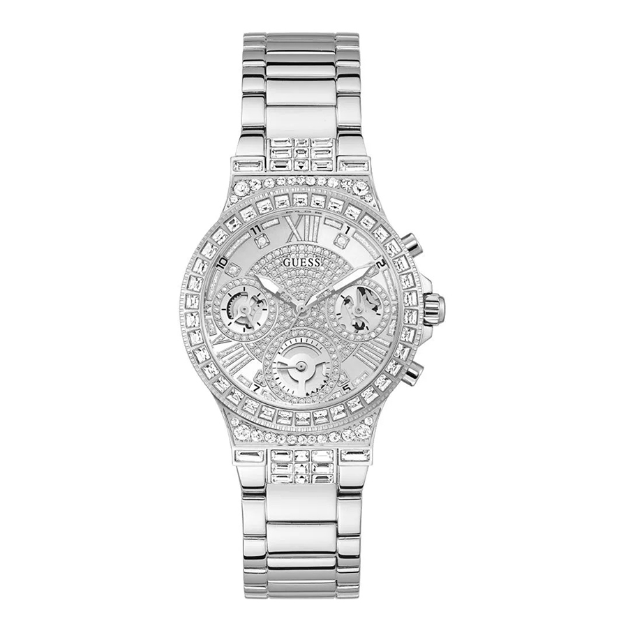 Đồng Hồ Nữ Guess Silver Crystal Moonlight Watch GW0320L1 Màu Bạc - Duy Hoang