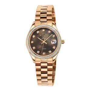 Đồng Hồ Nữ Gv2 By Gevril Quartz Turin Diamond Watch 12420B Màu Vàng Hồng D-DY - Duy Hoang