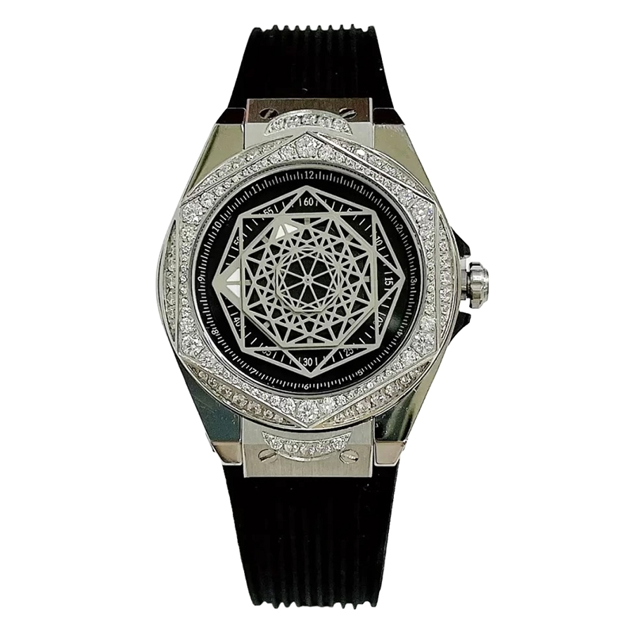 Đồng Hồ Nữ Hanboro By Huboler Black Dial Màu Đen Bạc - Duy Hoang