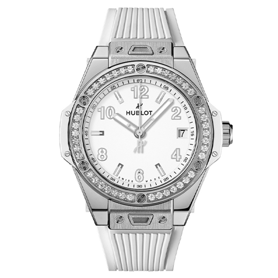 Đồng Hồ Nữ Hublot Big Bang One Click White Diamonds Benzel Steel 39mm 465.SE.2010.RW.1204 Màu Trắng - Duy Hoang