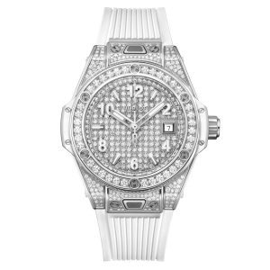 Đồng Hồ Nữ Hublot Bigbang Oneclick Steel White Full Pave 33mm 485.SE.9000.RW.1604 Màu Trắng Bạc - Duy Hoang