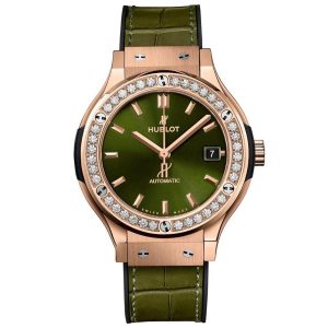 Đồng Hồ Nữ Hublot Classic Fusion 565.OX.8980.LR.1204 Màu Xanh/ Vàng Hồng - Duy Hoang