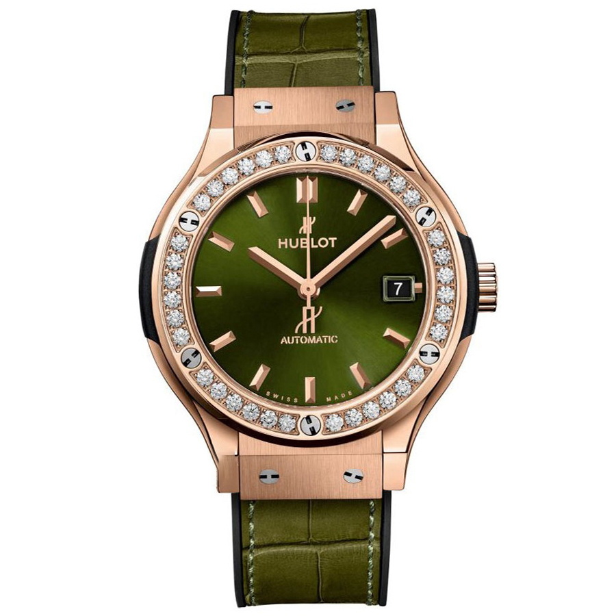 Đồng Hồ Nữ Hublot Classic Fusion 565.OX.8980.LR.1204 Màu Xanh/ Vàng Hồng - Duy Hoang