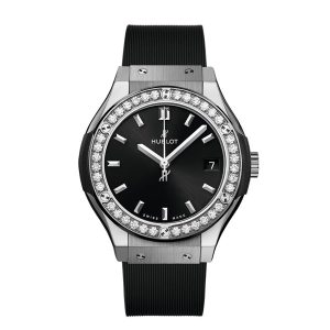 Đồng Hồ Nữ Hublot Classic Fusion Black Titanium Diamonds 33mm 581.NX.1470.RX.1104 Màu Đen - Duy Hoang